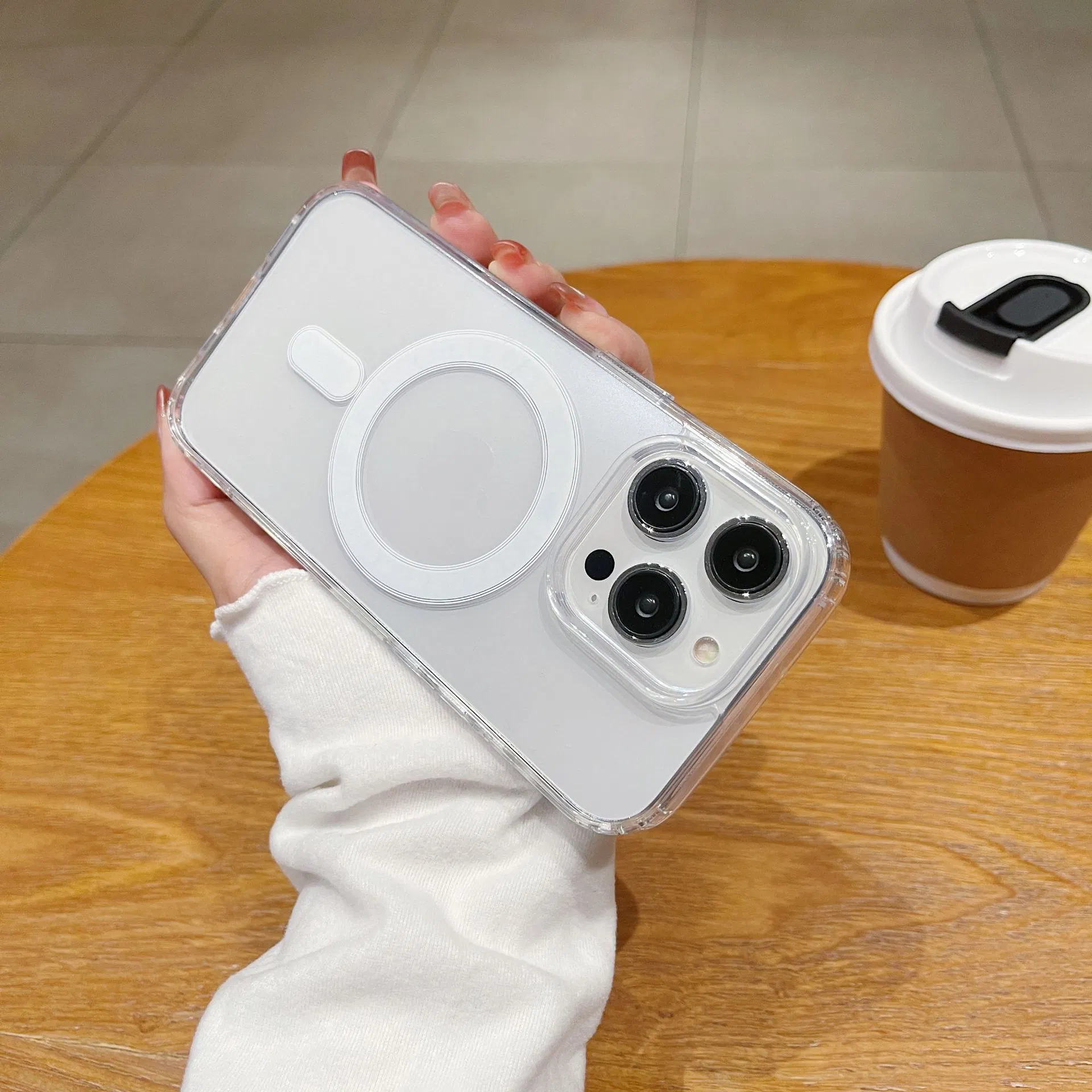 Wholesale for Various iPhone Models Transparent Magnetic Protective Phone Cases