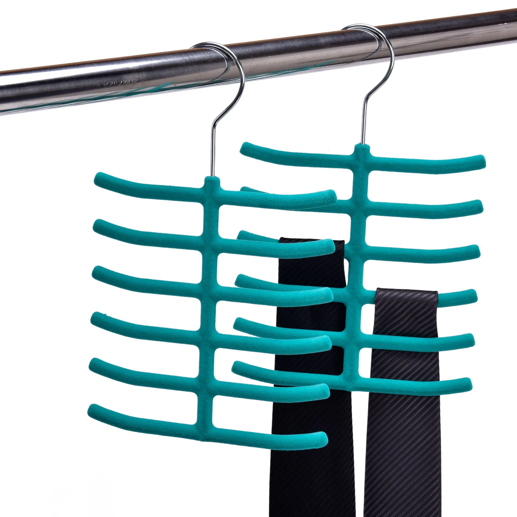 2022 New Style Brand Black Plastic Velvet Clothes Hanger Garment Laundry Hanger