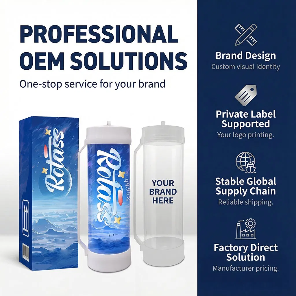 Rotass 3.3L Nitrous Oxide Gas Cylinder 2000g N2o Gas Whipped Cream Charger Lustgas