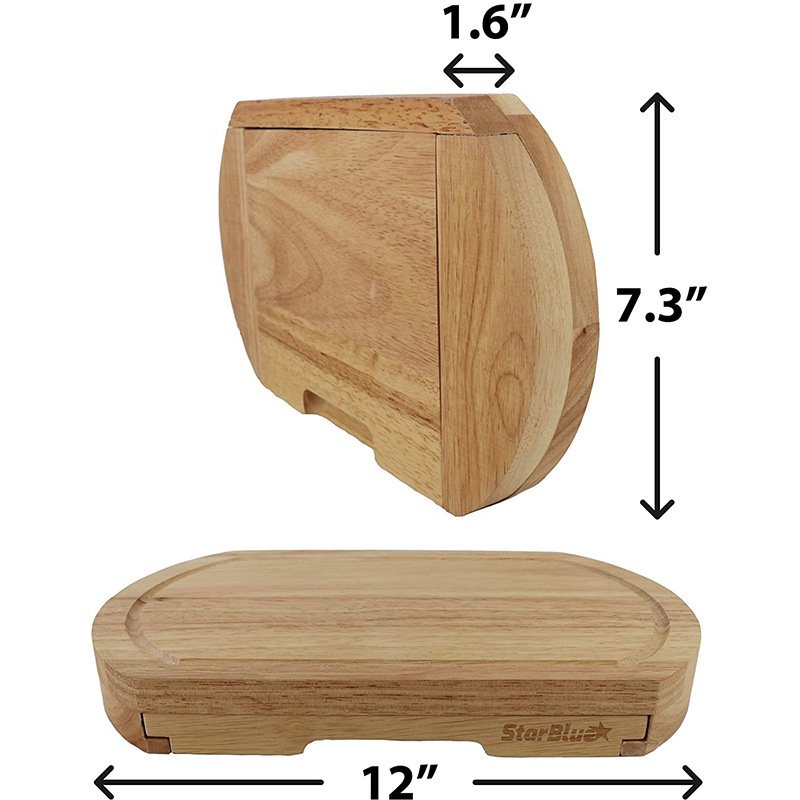 Деревянная сырная доска с ножами