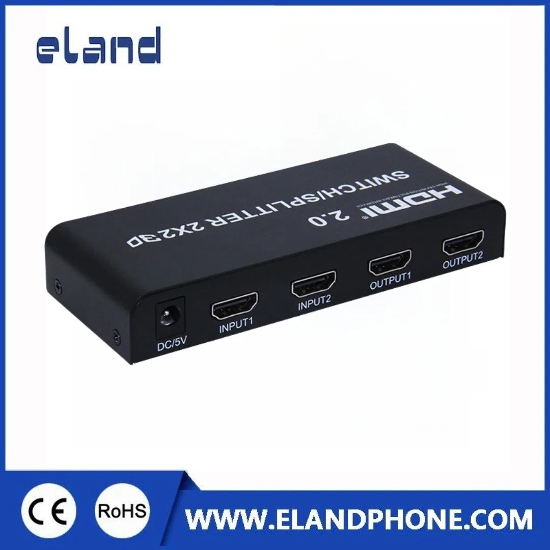 Коммутатор HDMI 4K 2x2, переключатель и сплиттер