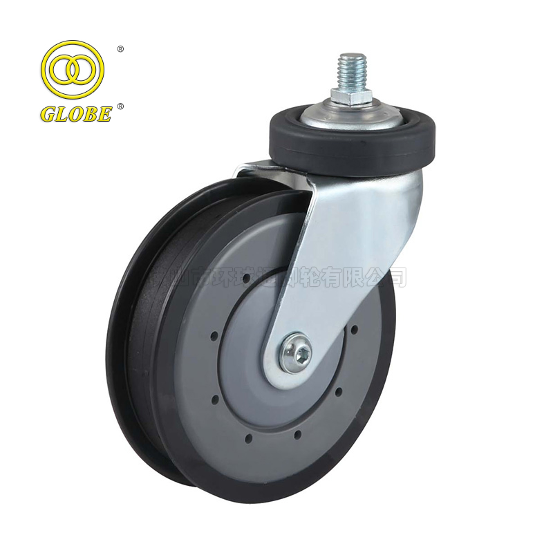 China Wholesale Globe Caster Wheel PU Castor Shopping Trolley Cart Repalcement