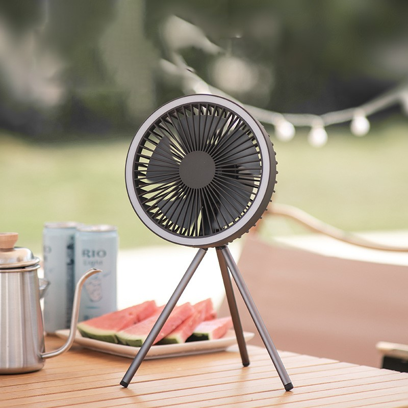 Versatile Desktop Outdoor Fan with USB Charging Capability