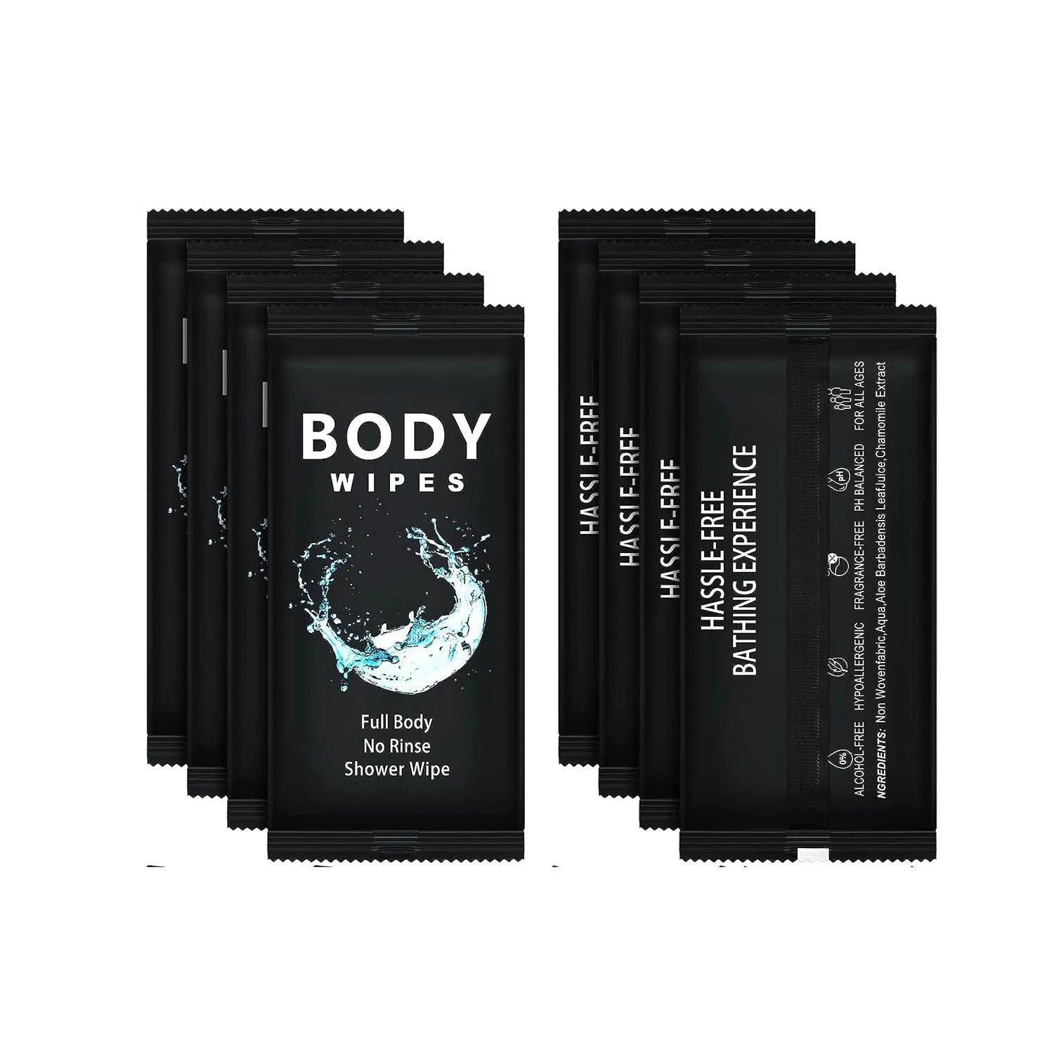 Custom Shower Body Wipes Individually Wrapped Bath Wipes Single Cleaning Wet Wipes for Body Hand Face Women Adults Men