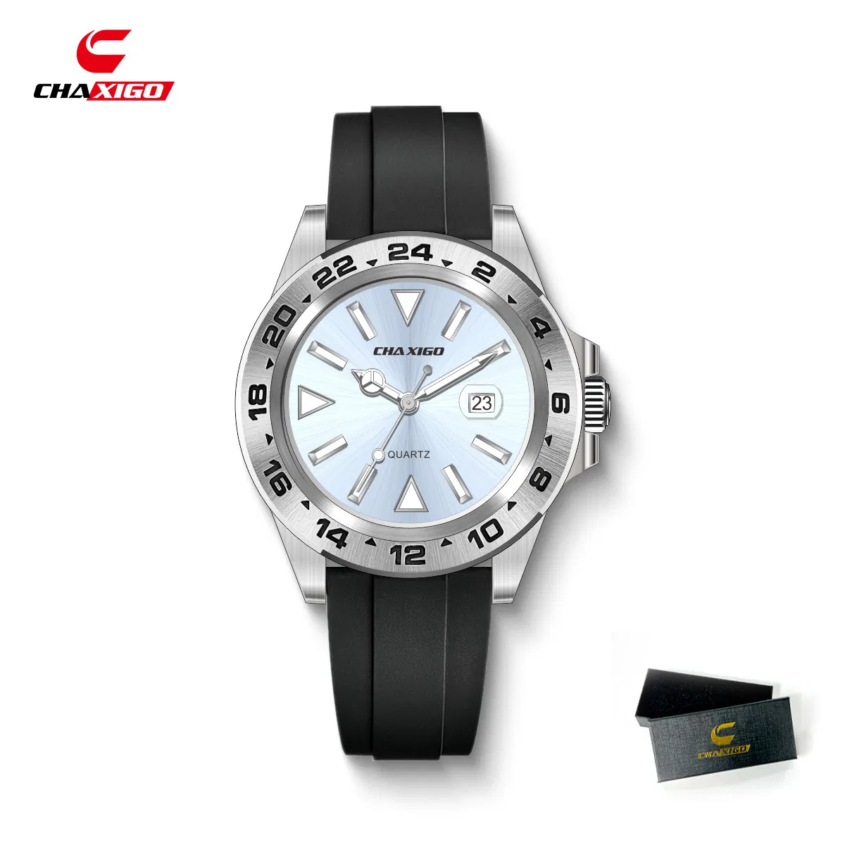 Fashion Waterproof Men's Watch Silicone Strap Sports Watch Luminous Casual Quartz Wristwatch