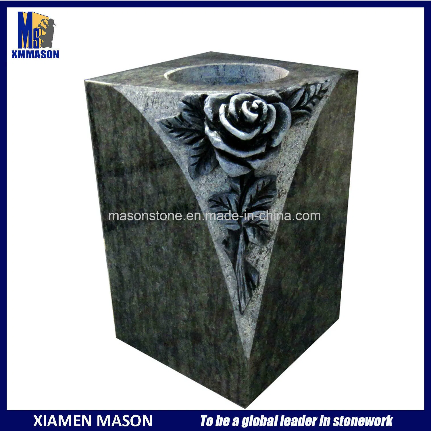Custom Design Flowers Carved Unique Memorial Vases