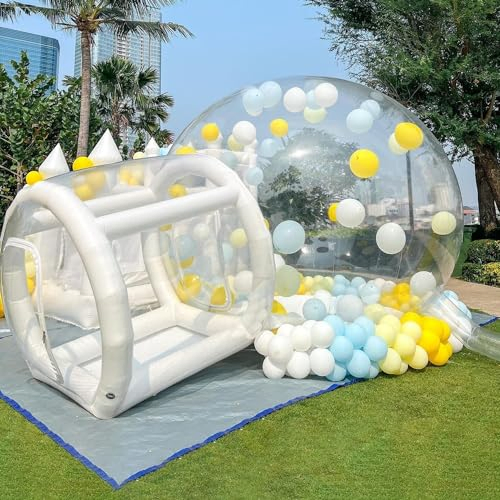 Outdoor Dome Bubble Tent with Trampollne Transparent Dome House