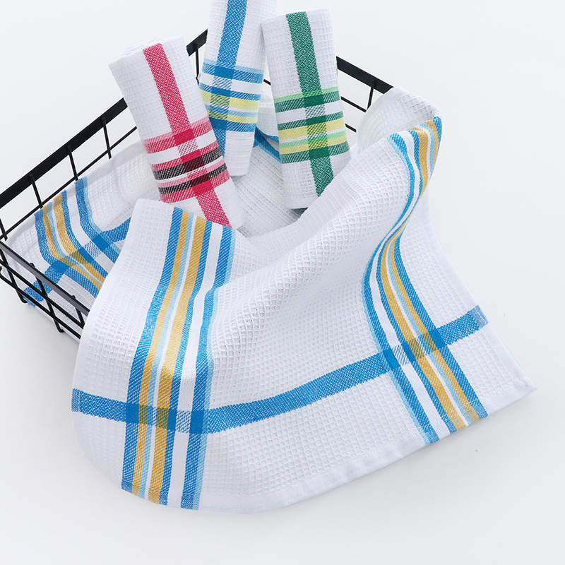 38*64 Cm 55 Gram/Piece Check Stock Ready Cotton Terry Tea Waffle Woven Cloth Cleaning Kitchen Dish Towels