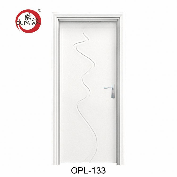 Top Sell Good Quality Solid Wooden Veneer Lobby Frosted Door