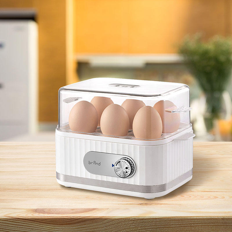 6-Egg Electric Egg Boiler Withtimer and Anti-Dry Feature for Precise Doneness