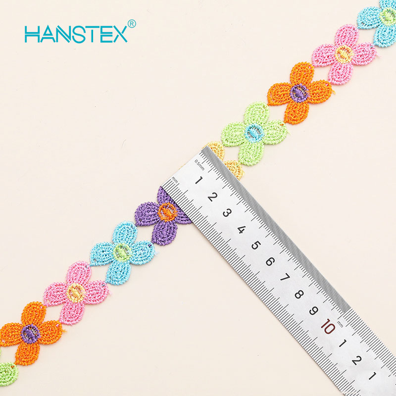 DIY Handmade Sewing Supplies Colorful Flower Trim Daisy Water Soluble Lace Accessory