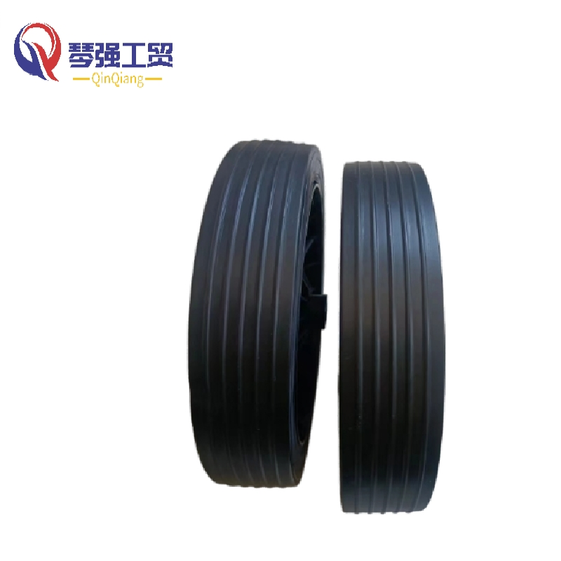 8X1.5 Inch PVC Plastic Solid Wheel, Folding Garden Utility Tool Wagon Cart Wheel