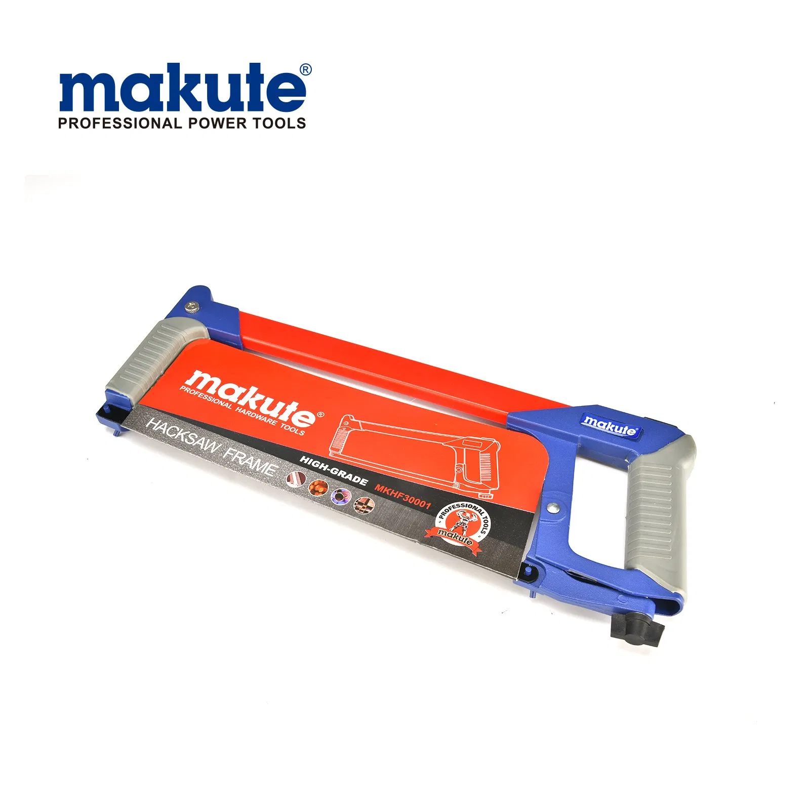 300mm 12" Aluminum Adjustable Plastic Sprayed Round Pipe Hacksaw Frame Mkhf30001