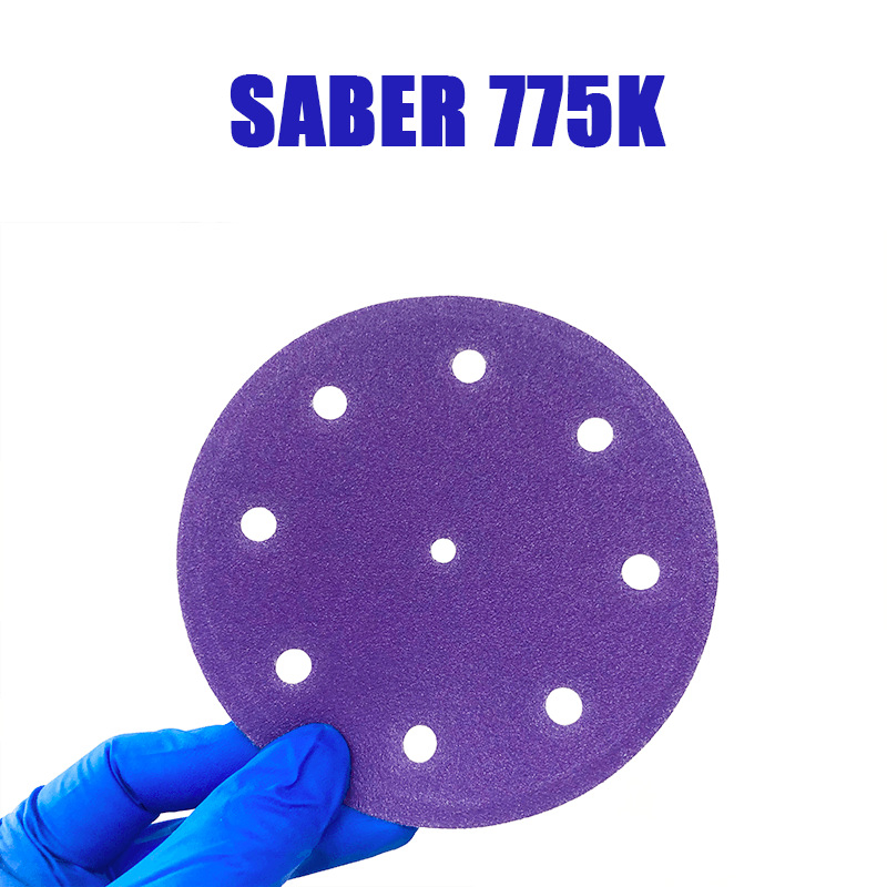 5 Inch 9 Hole Purple Ceramic Dry Grinding Paper