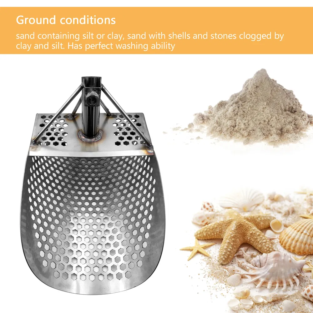 Metal Detecting Tool Stainless Steel Sand Scoop Metal Detector Sand Scoop