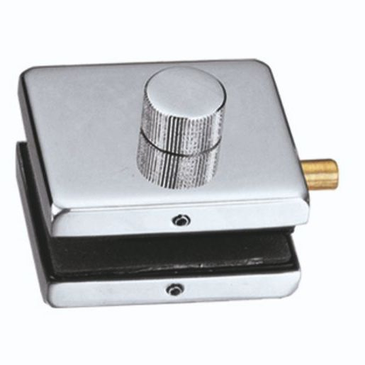 Sqaure Type Glass to Wall Lock Patch Fitting Square Twist Door Lock with Knob