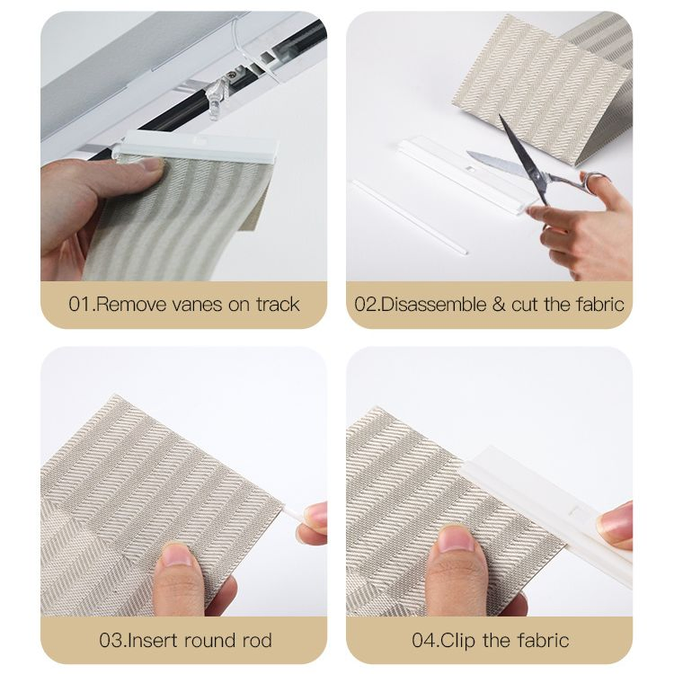 Vikson Designs Home Textiles Pleated Elegant Sheer Fabric Vertical Blinds Vertical Hotels Dream Curtain Allusion Sheer Shades