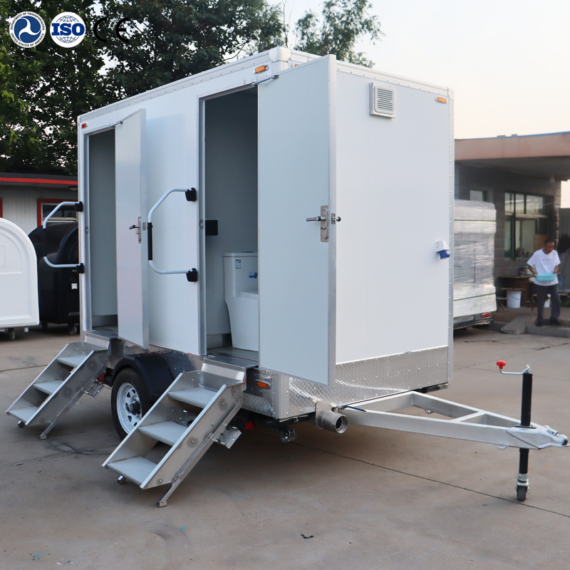 2026 Restroom Toilet Trailer Solar Camping Trailers with Toilet Luxury Mobile Portable Outdoor Restroom Toilet