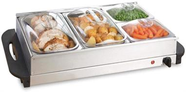 2X2.5L 2X1l Automatic Thermostat Adjustable Heat Buffet Warmer