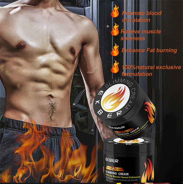 High Quality Ekber Natural Muscle Firming Cream 100% Organic Chilli Extract Best Body Care 100ml Fat Burning Slimming Cream