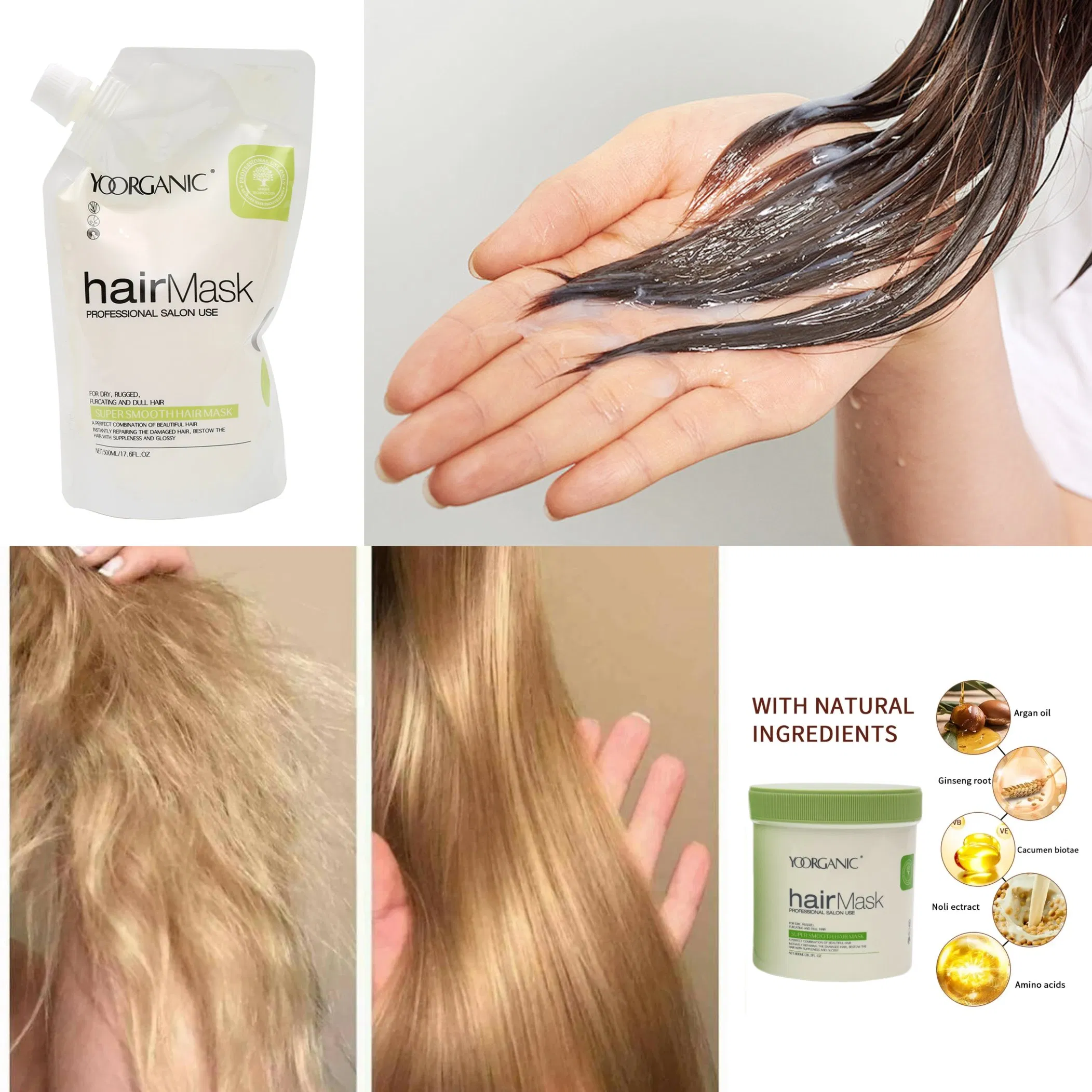 Yoorganic Private Label Wholesale Collagen Hair Mask Treatment Repair Damaged Hair