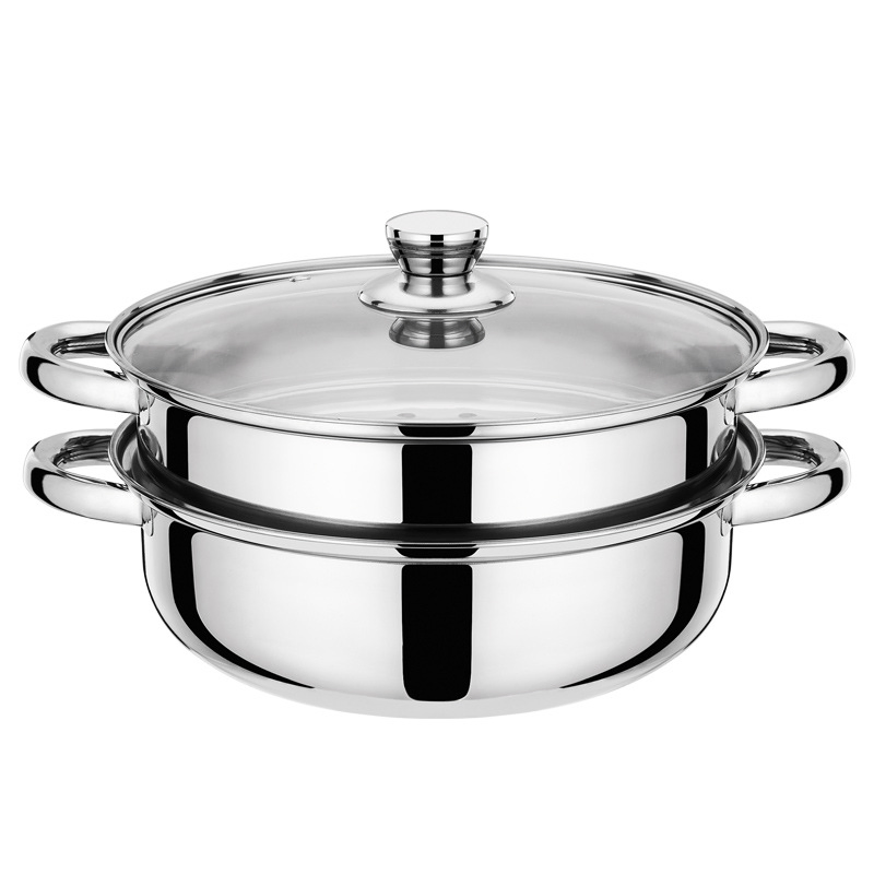 Стальная пароварка-кастрюля 2-3 слоя