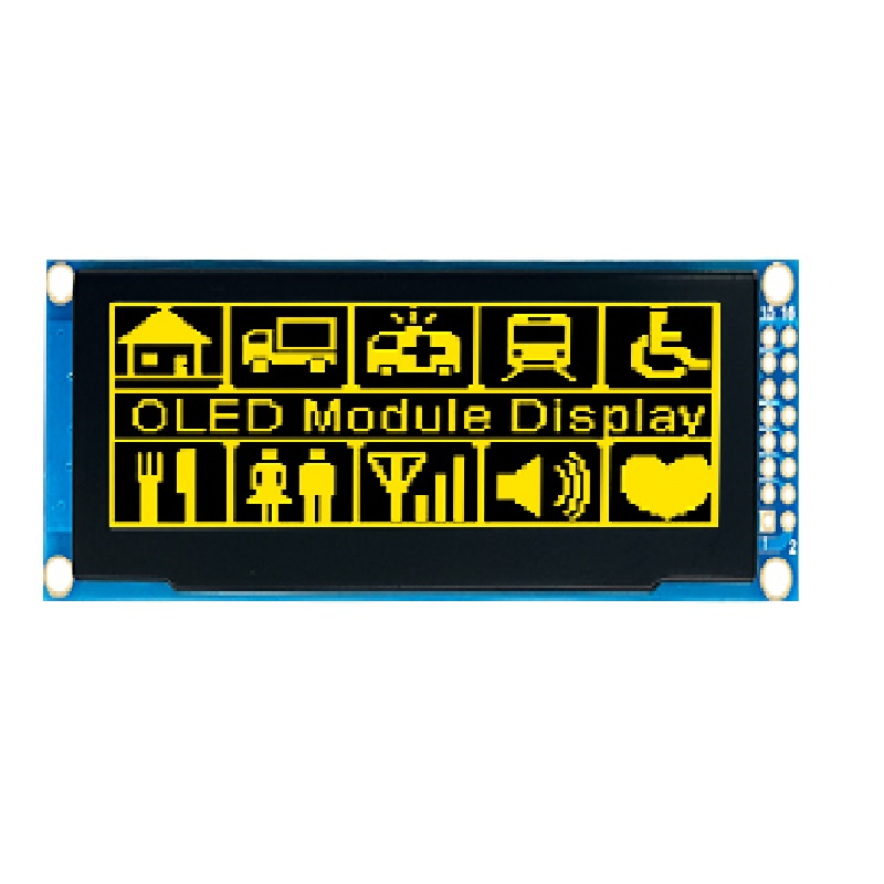 OLED-дисплей 3.12 дюйма 256x64 точек, SPI, белый/синий/желтый