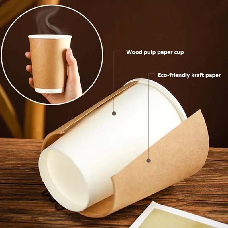 Бумажный стакан для кофе из сахарного тростника, 12 oz