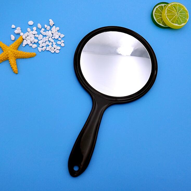 Personalized Logo Plastic Double Side Round Handheld Cosmetic Makeup Mirror