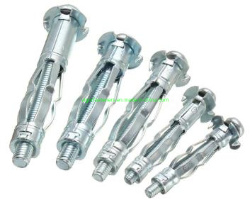 Expansion Screw Bolt Whited Zinc Plated Hollow Wall Anchors Drywall Anchors Fastener for Construction