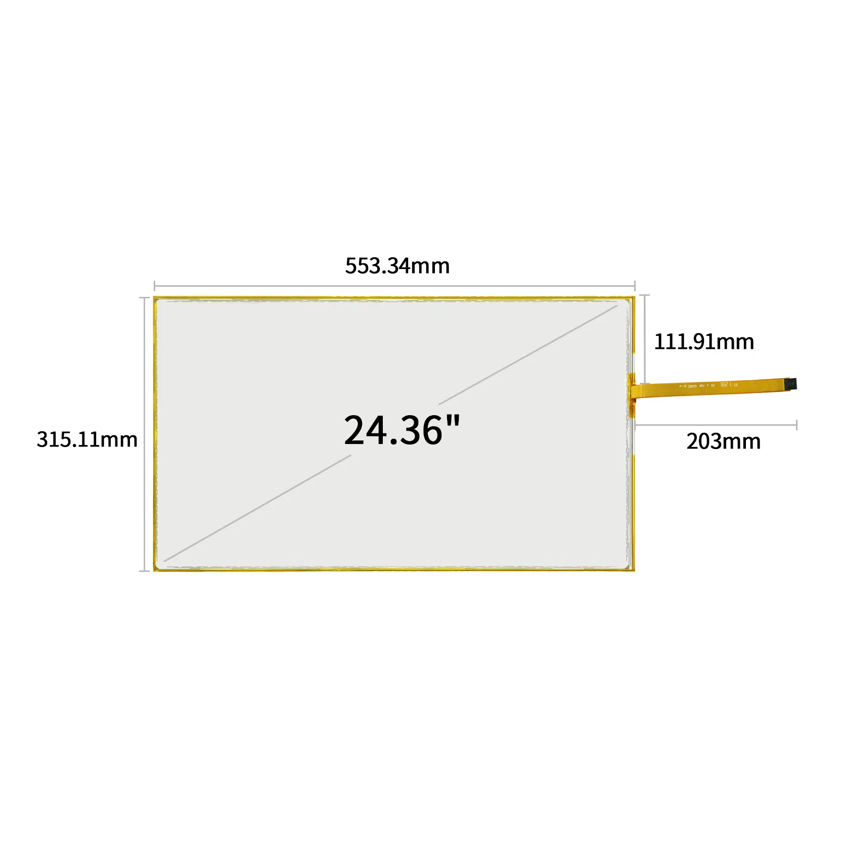 24.36inch 3m Surface Capacitive Touchscreen 17-9011-226 98-0003-4215-8