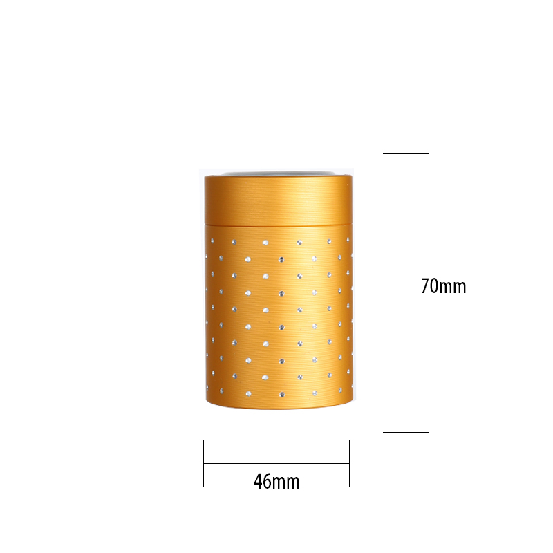 Jiju 046y Tobacco Childproof Clear Glass Concentrate Oil Storage Metal Jar