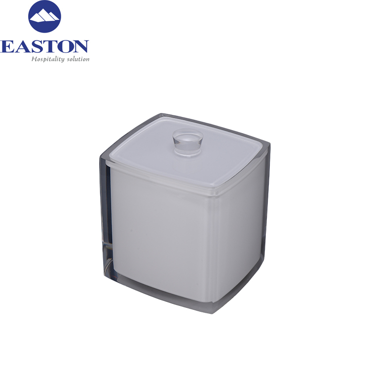 Waterproof White Crystal Resin Soap Dish for Hotel Room