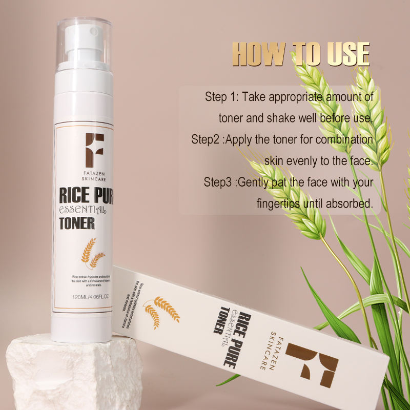 Fatazen Rice Toner Vegan Fragrance Free Niacinamide Dry Dull Combination Skin Hydrating Face Toner for Glowing Skin