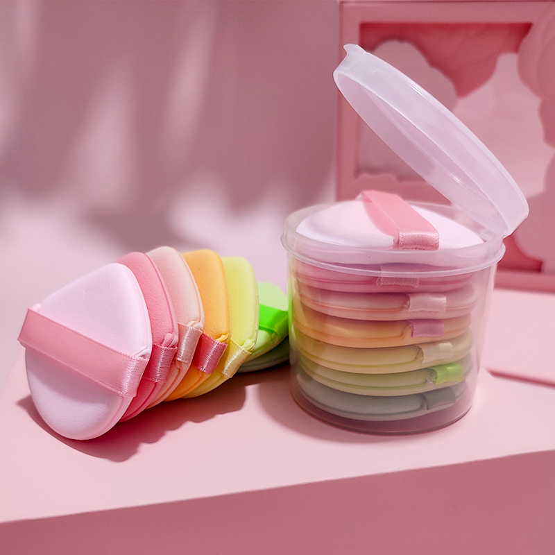 Soft Exquisite Warm Colors Double-Faced Bulk Price Powder Puff High Quality Lightweight Portable Custom Makeup Powder Puff