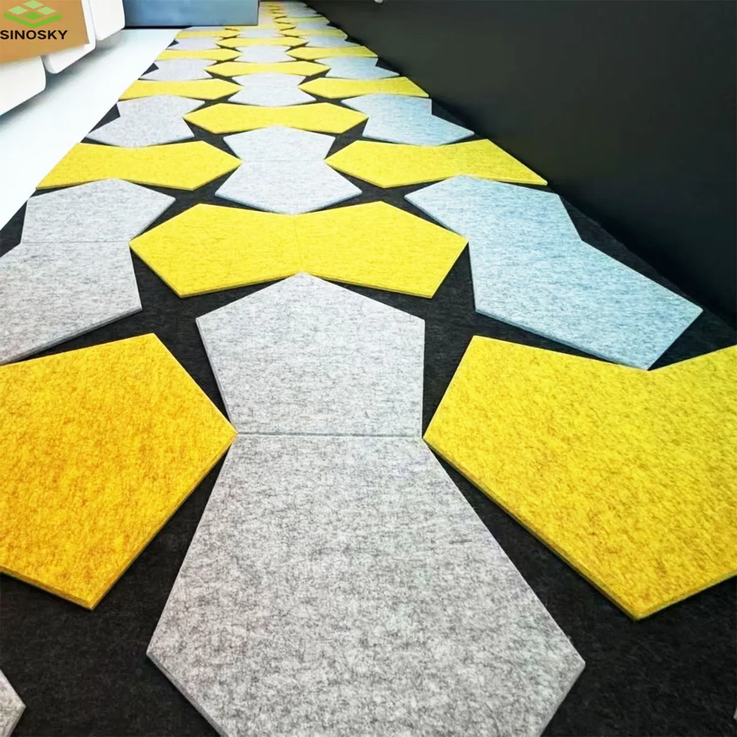 100% Eco-Friendly High Density Polyester Fiber Acoustic Wall Ceiling Panel