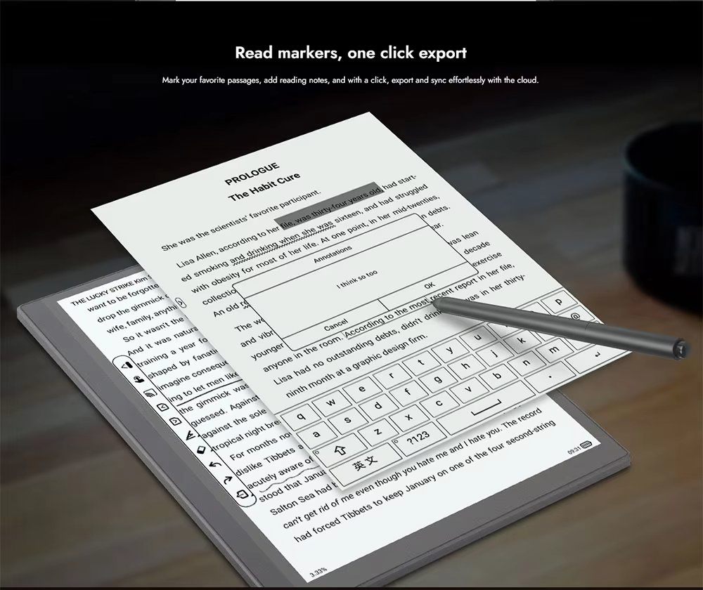 10.1 Inch Ebook Reader Device with Android 11, Quad Core, WiFi Optional, Bt, TF, A4, Metal, Pre 4GB+64GB Electronic Book Reader