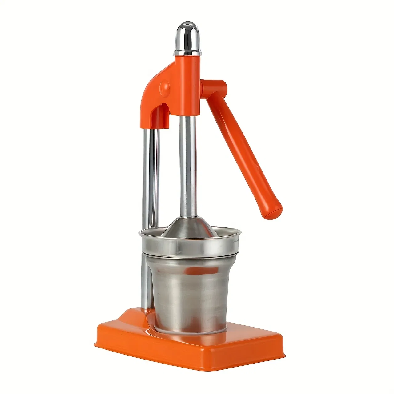 Durable Stainless Steel Manual Citrus Juicer with Fruit Basket