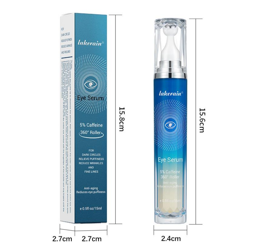 Online Wholesale and Retail Dark Circles Removal Anti Puffy Eye Serum 5% Caffeine Essence Wrinkle Reduce Cream Roll on Massage Eye Roller Serum