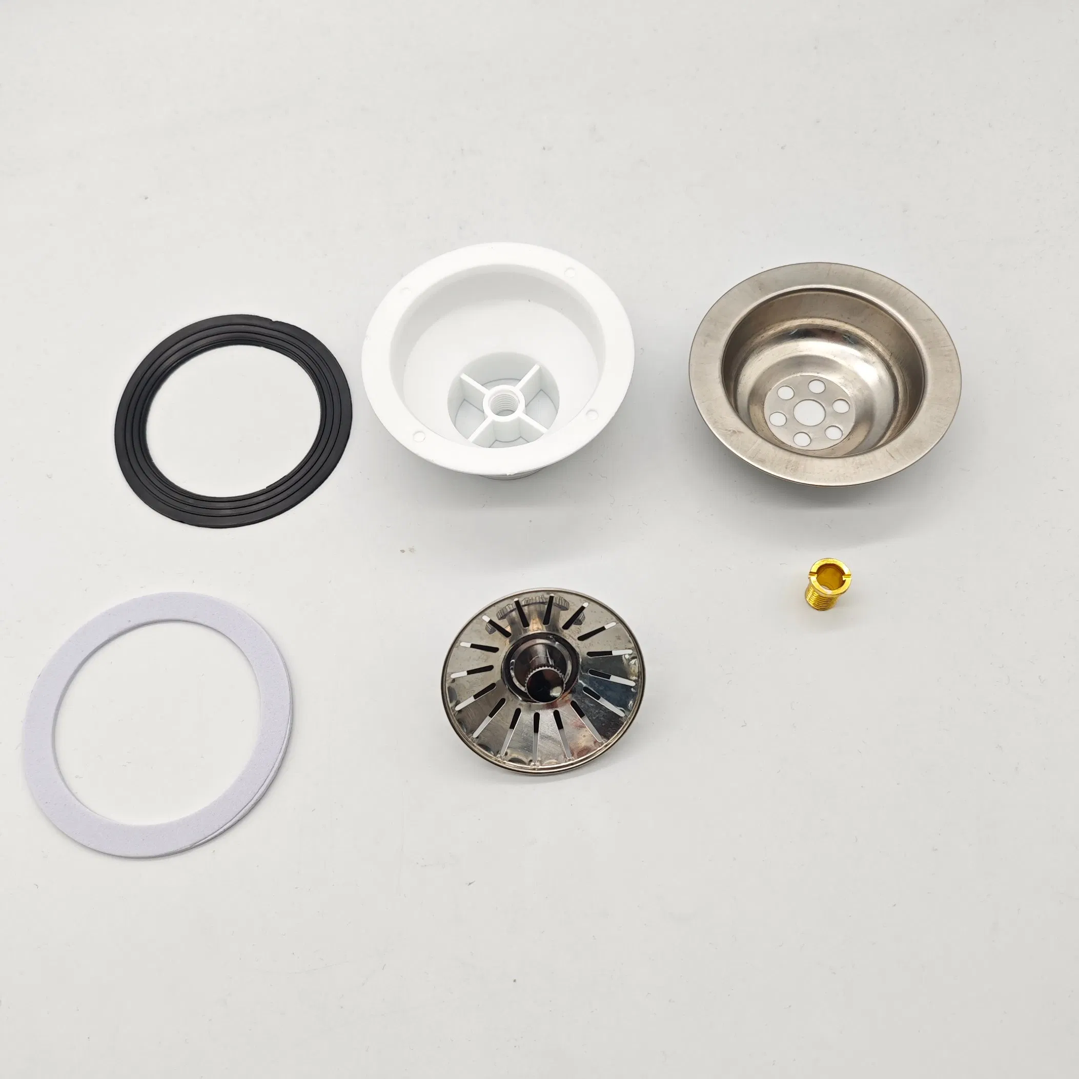 China Style 3 1/2" Sink Drain Waste Basket Strainer with Lift Stopper Basket Strainer