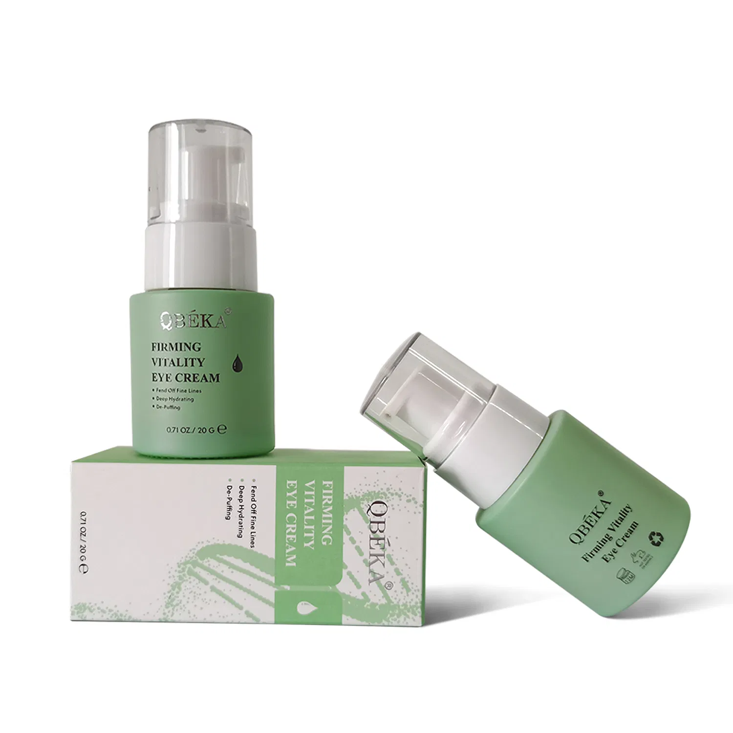 Qbeka Firming Vitality Eye Cream Moisturizing Wrinkle Reduction Antioxidant Glow Fast-Absorbing