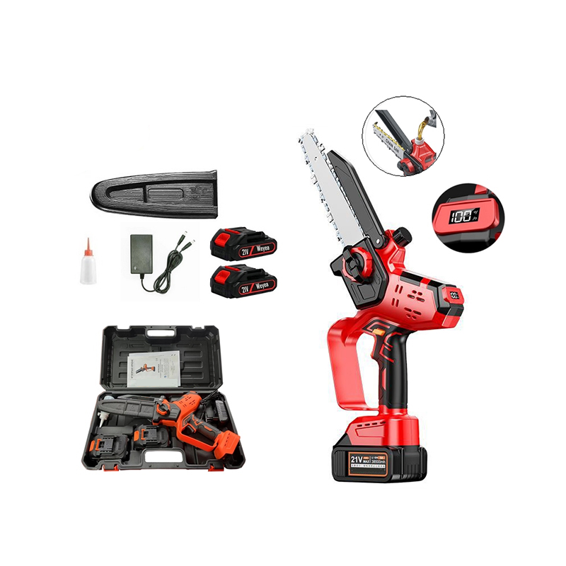 6" 8" Handle Wood Cutting Wireless Battery Chain Saw High Power Electric Chain Saw Cordless Chainsaw