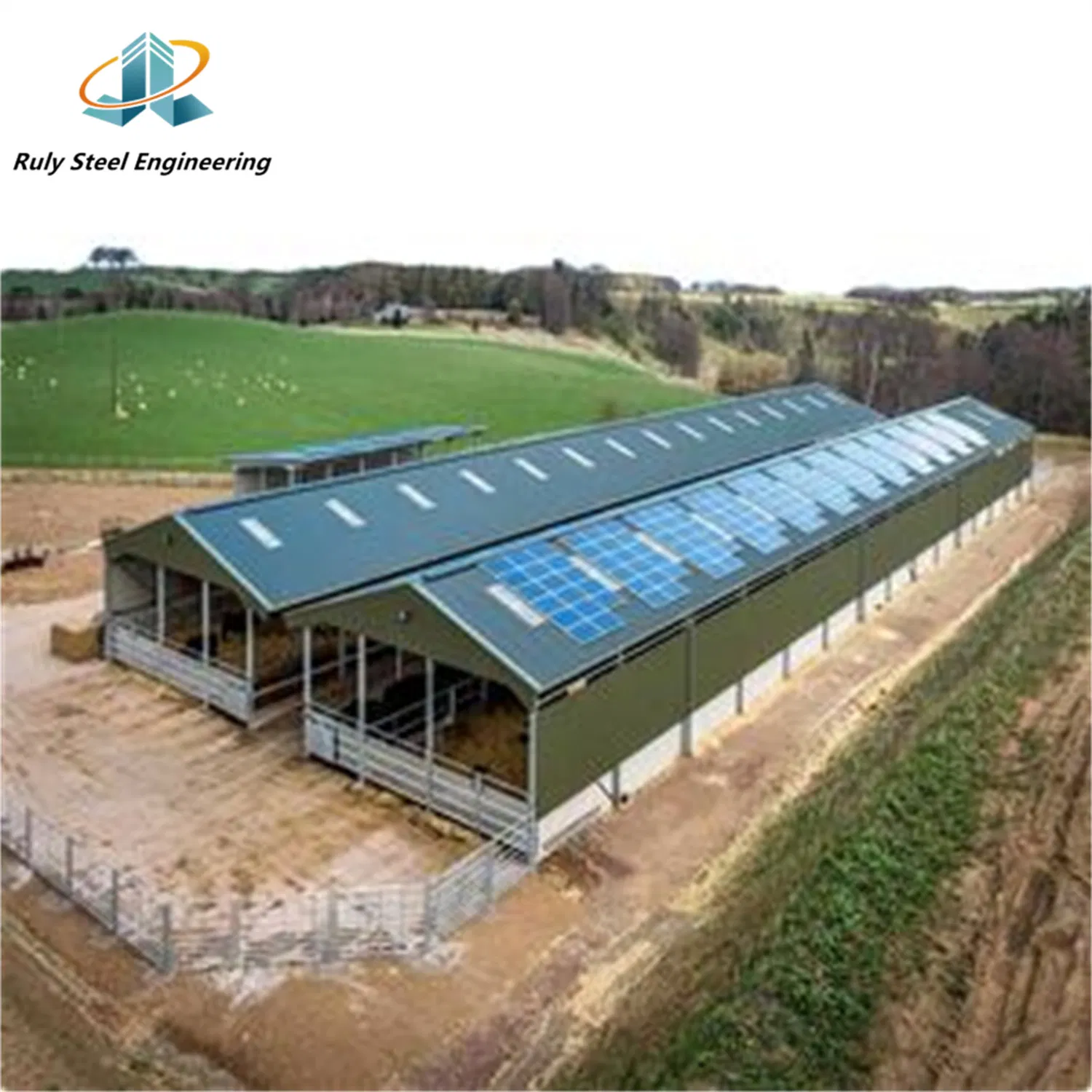 Steel Staircase Handrail Prefab House Steel Structure Building Warehouse Home