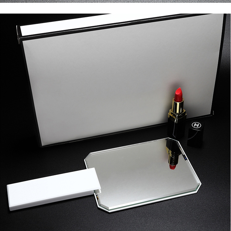 Fashion Women Cosmetic Glass Mirror with Acrylic Handle