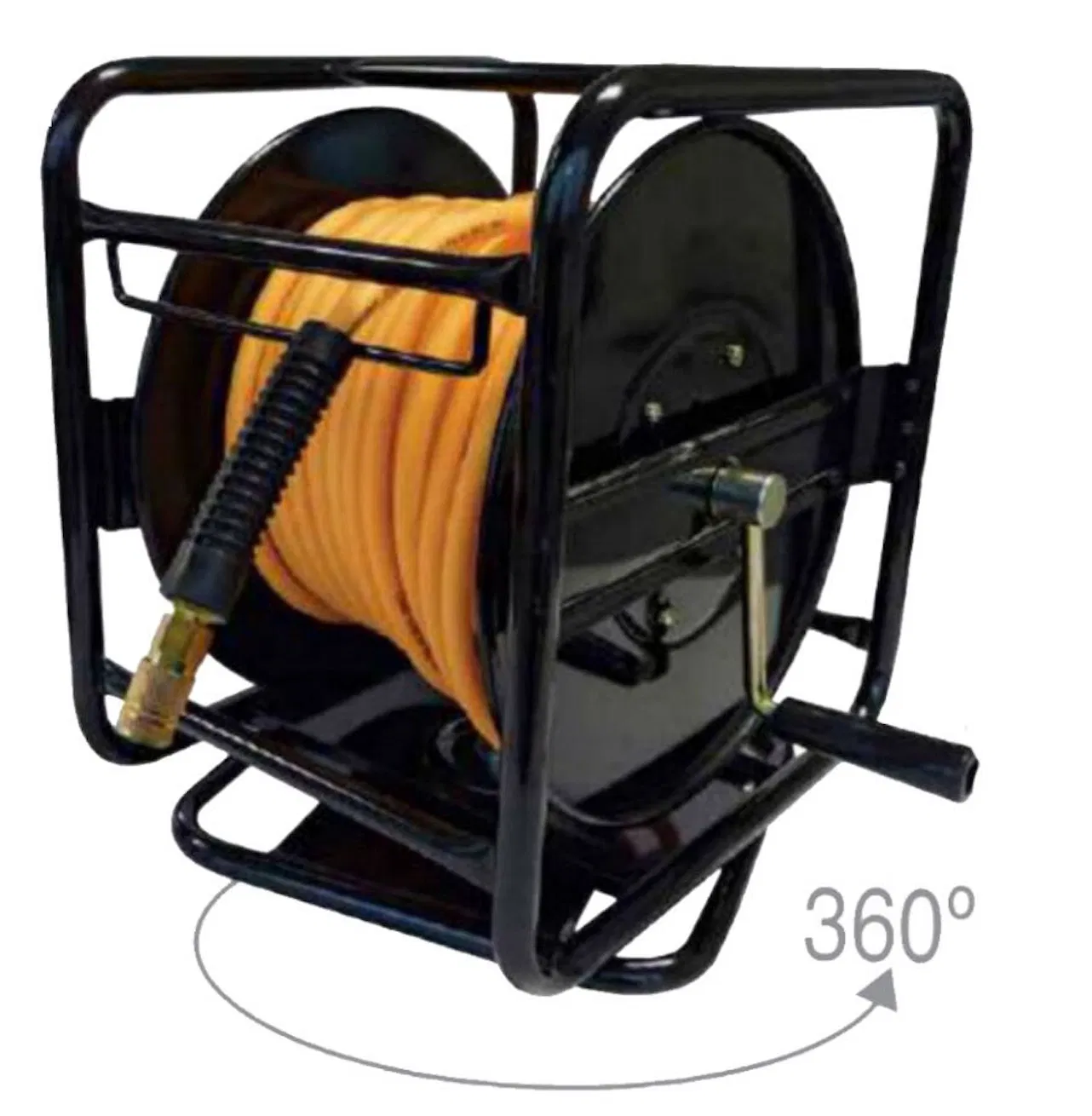 Automatic Hose Reel with Swivel Joint Retractable 3/8 Inch Steel Pipe Reel