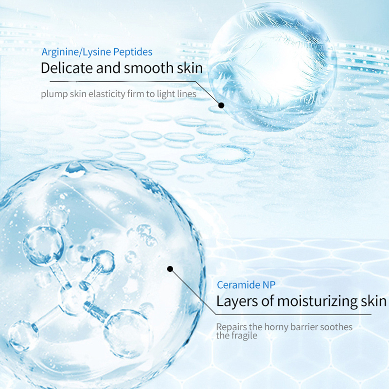 Skin Care Logo Silicone-Free Anti-Wrinkle Moisturizer and Hyaluronic Acid Peptide Facial Mask