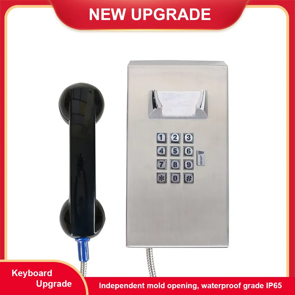 Wall Mounted Handset Volume Control Telephone for Prison, Jail, Airport
