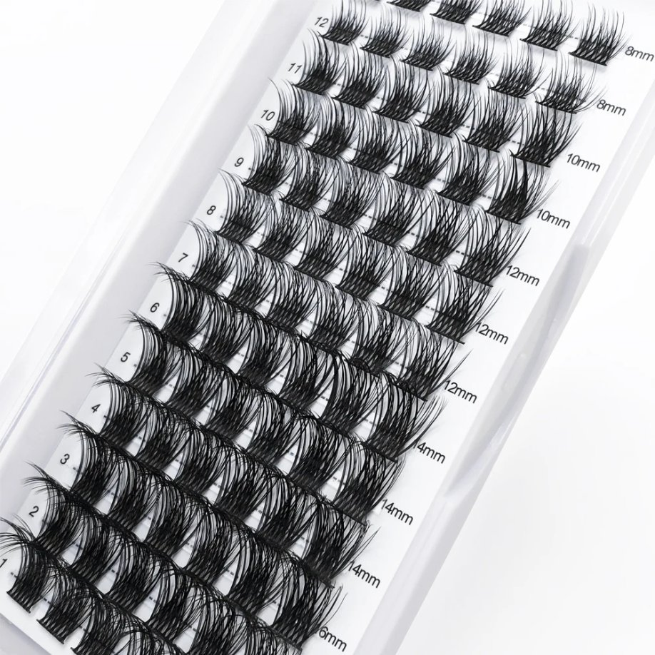 Private Label Cluster Lash Trays DIY Individuals Eyelash Extensions DIY Cluster Lashes Private Label