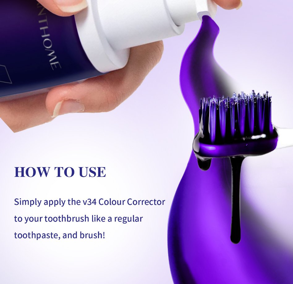 Online Wholesale and Retail Teeth Whitening Toothpaste Tooth Color Corrector Oral Cleaning Care Bright Teeth Purple Toothpaste V34 Color Fresh Breath