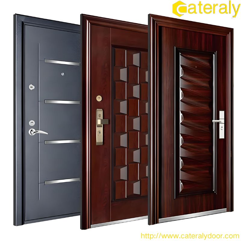 Cateraly Anti Deformation Security Door with Adjustable Hinges and Soundproof Technology with Hardware